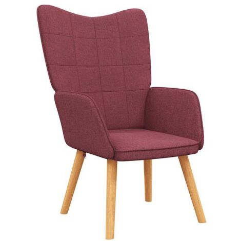 Chaise longue en tissu rouge vin – Canapé relax inclinable avec repose-pieds, design élégant pour salon ou chambre