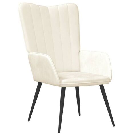 Chaise longue en velours blanc – Canapé relax design élégant avec dossier réglable, idéal pour salon, chambre ou espace détente