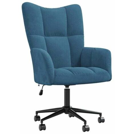 Chaise longue en velours bleu – Canapé relax design élégant avec dossier réglable, idéal pour salon ou chambre (sans accoudoirs, facile à déplacer)
