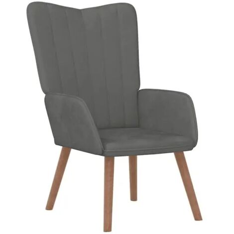 Chaise longue en velours gris foncé – Canapé lit convertible moderne avec dossier inclinable, design élégant pour salon ou chambre