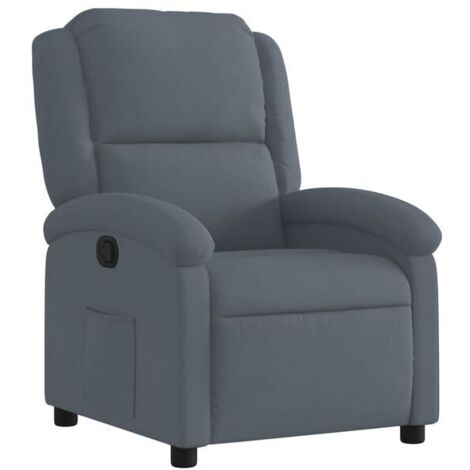 Chaise longue en velours gris foncé – Canapé lit convertible moderne avec dossier inclinable, design élégant pour salon ou chambre