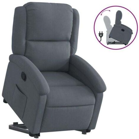 Chaise longue en velours gris foncé – Canapé-lit moderne avec dossier réglable, design élégant pour salon ou chambre, tissu doux et résistant