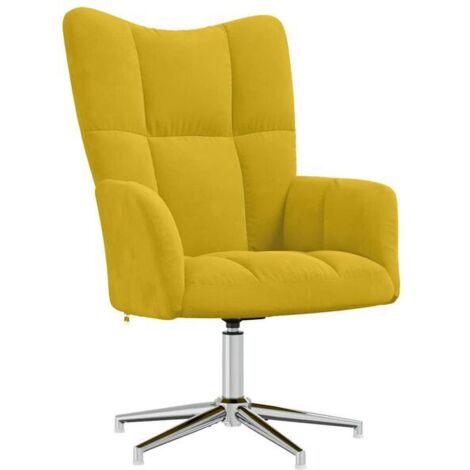 Chaise longue en velours jaune moutarde – Canapé lit inclinable moderne, design scandinave, pour salon ou chambre, avec dossier réglable et repose-pieds