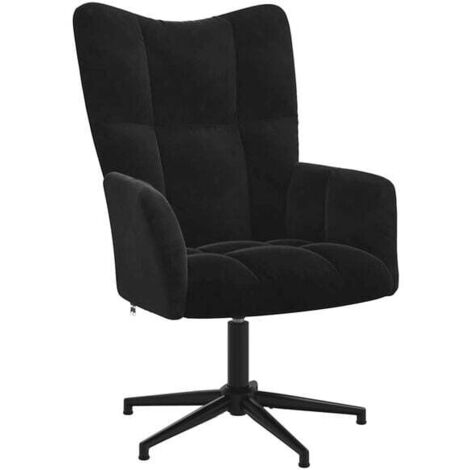Chaise longue en velours noir – Canapé-lit design moderne avec dossier réglable, idéal pour salon, chambre ou espace détente