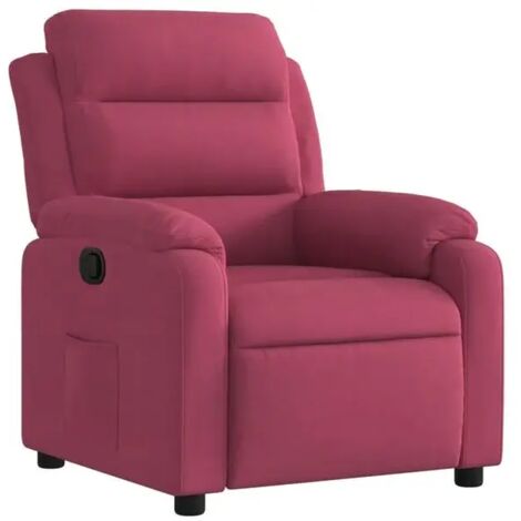 Chaise longue en velours rouge bordeaux – Canapé lit réclinable avec dossier réglable, design élégant et confort maximal pour salon ou chambre