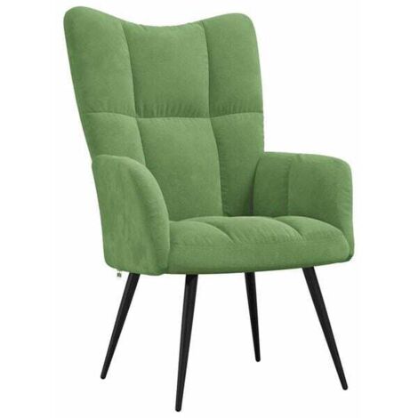 Chaise longue en velours vert clair – Canapé inclinable moderne avec dossier réglable, design élégant pour salon ou chambre