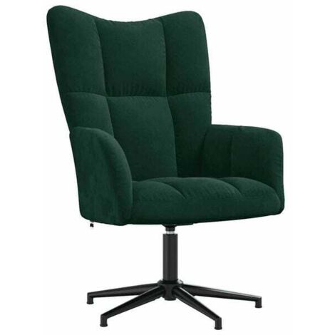 Chaise longue en velours vert foncé – Canapé allongé élégant avec dossier réglable, design rétro et confort premium pour salon ou chambre