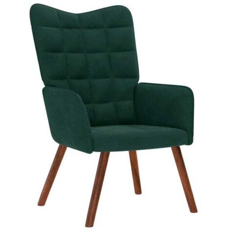 Chaise longue en velours vert foncé – Canapé relax réclinable avec dossier ajustable, design élégant et confort premium pour salon ou chambre