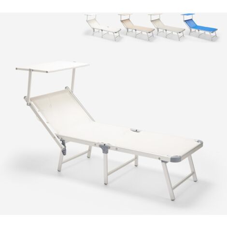 Chaise longue et transat pliant en aluminium Gabicce Gold