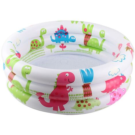 Chaise Longue Flottante de Piscine, Piscine Gonflable pour Enfants Piscine Dinosaure Éclaboussant Piscine de Pêche 90cm