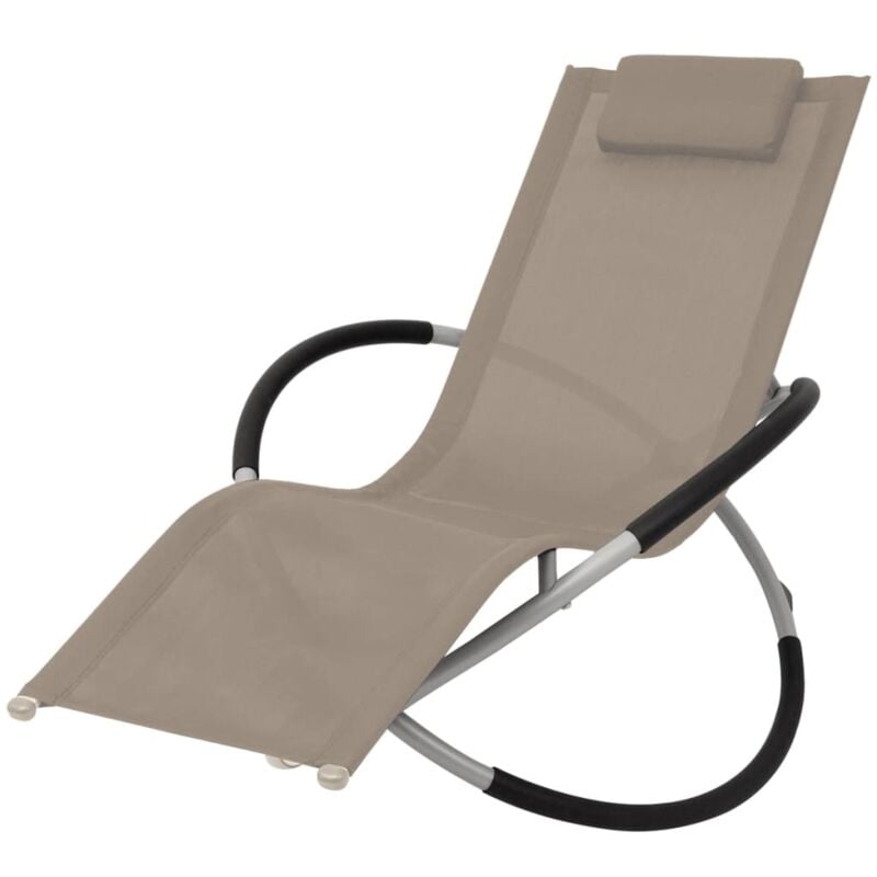 Vidaxl - Chaise longue géométrique d'extérieur Acier Taupe