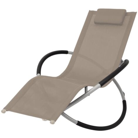 Vidaxl – Chaise longue géométrique d'extérieur en acier galvanisé – Tissu textilène résistant à l'eau – Pliable – Dimensions 144 x 74 x 85 cm