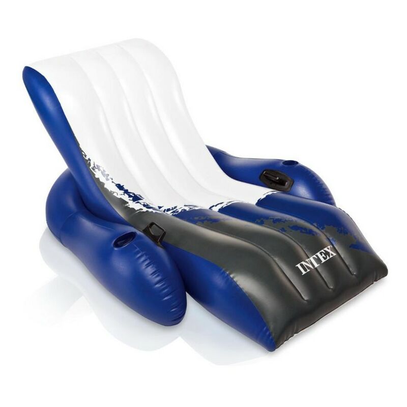 Intex - Chaise Longue Gonflable Deluxe Bleu