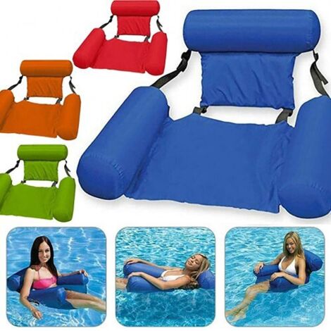 CHAISE LONGUE GONFLABLE FLOTTANTE POUR LA DÉTENTE, CHAISE DE PISCINE CONFORTABLE