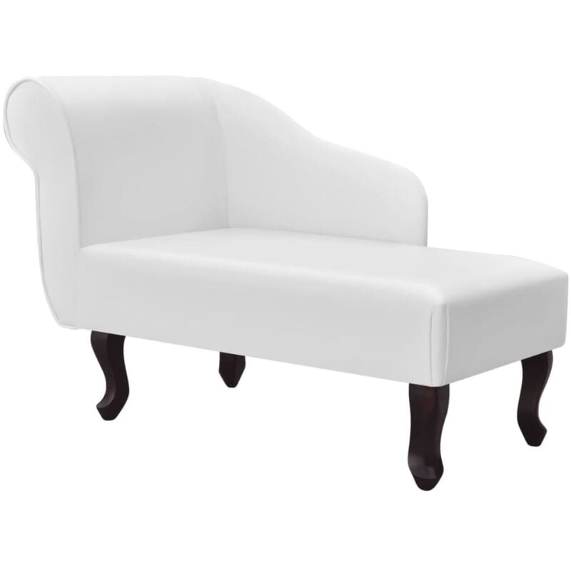 Vidaxl - Chaise longue Blanc Similicuir