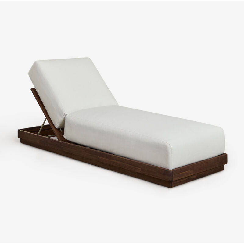 Chaise longue inclinable Lecia en bois d'acacia Sklum