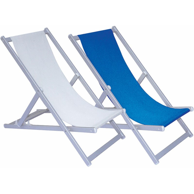 LIF - Chaise longue inclinable 'Favignana' avec serviette bleue