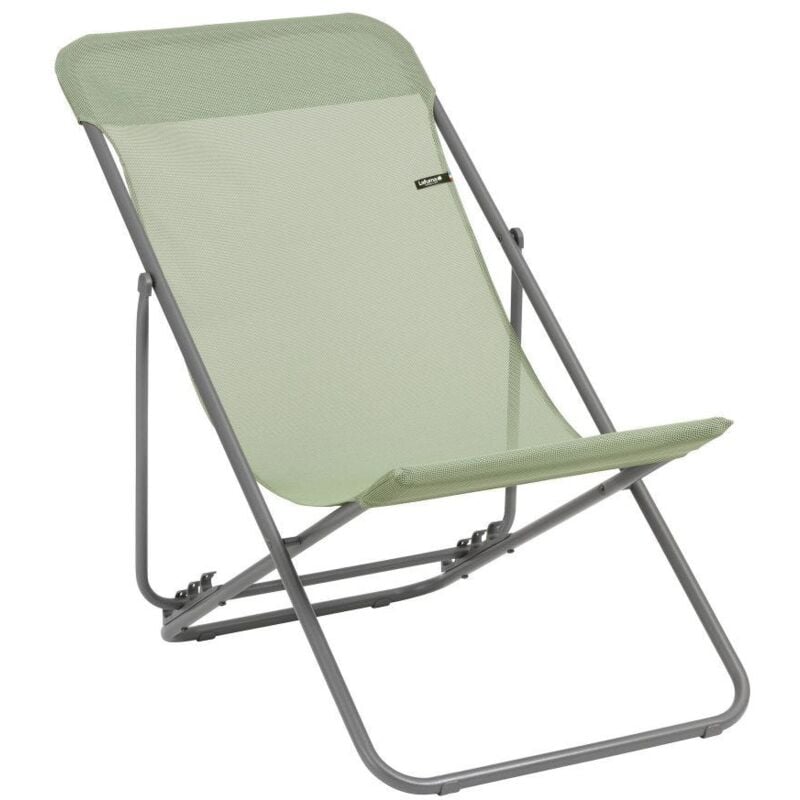 Lafuma Mobilier - Transat Jardin Pliable - Chilienne Multi-positions - Transatube 2 - Batyline® Iso - Vert Moss