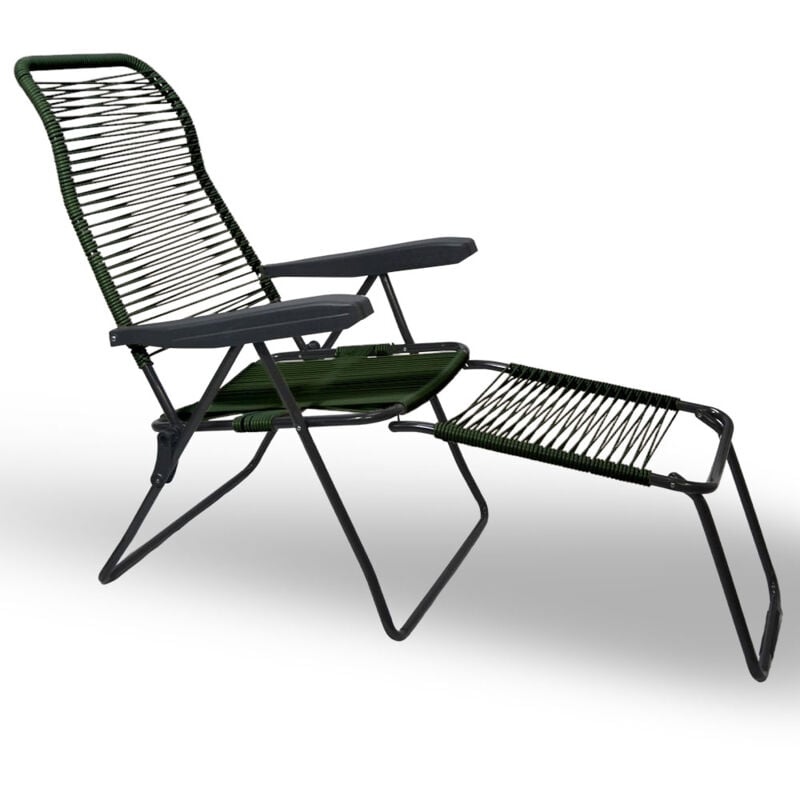 Chaise longue Lipari xl avec cordon en pvc vert