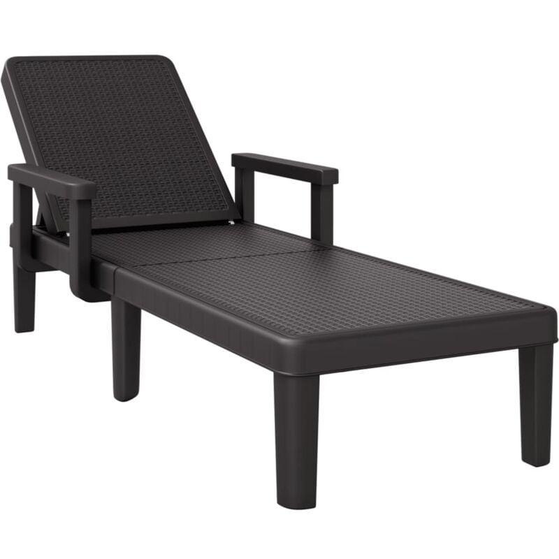 Vidaxl - Chaise longue réglable en hauteur à 4 positions polypropylène