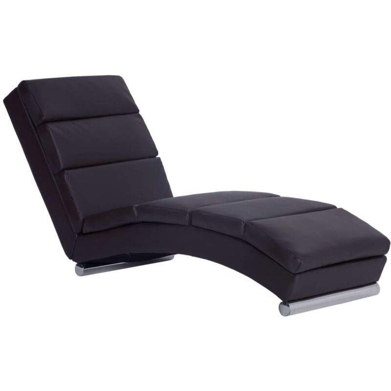 Vidaxl - Chaise longue Marron Similicuir