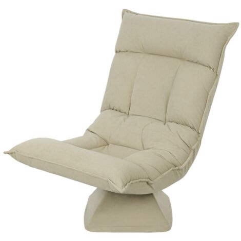 Chaise longue pivotante 360°-Dossier 5 positions réglable-Canapé sol pliant méditation-120 x 80 x 60 (cm)