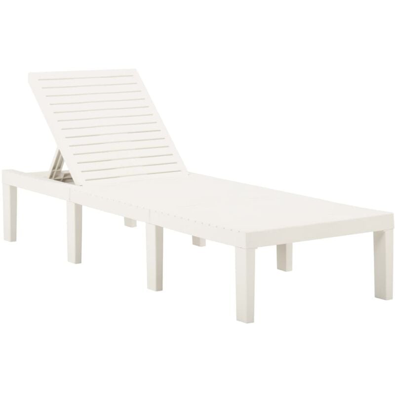 Vidaxl - Chaise longue Plastique Blanc