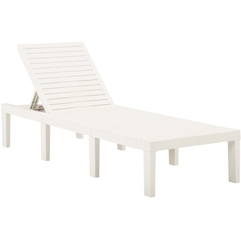 Vidaxl - Chaise longue plastique blanc