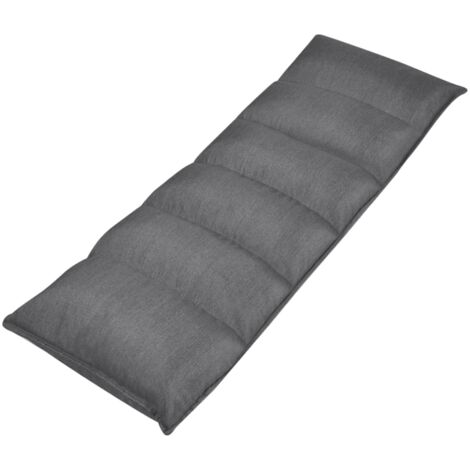 Chaise longue pliable  Bain de soleil Transat de sol Gris Tissu 38723