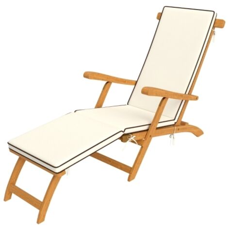 Chaise longue pliable repose pieds et matelas idéal pour camping et jardinage
