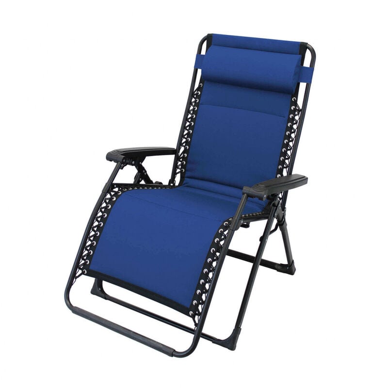 Chaise de terrasse de jardin en acier avec dossier réglable Snoop Blue