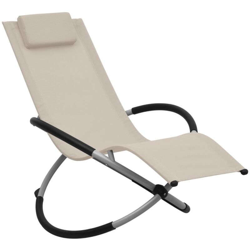 Chaise longue pour enfants Acier Crème Vidaxl Crème
