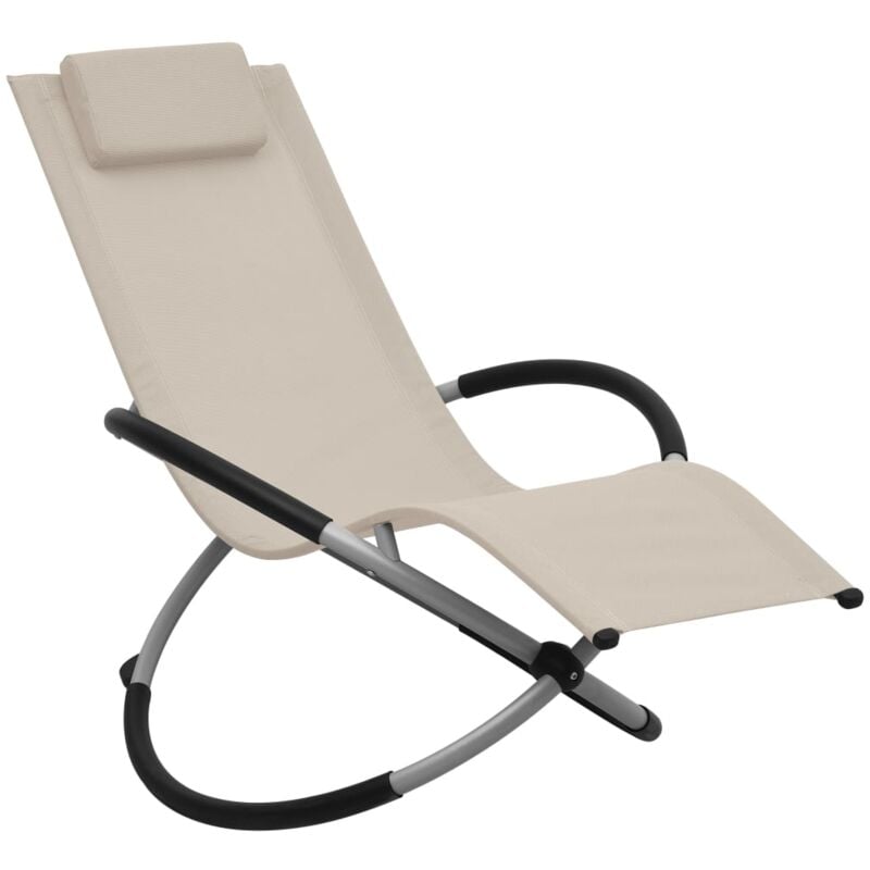 Vidaxl - Chaise longue pour enfants Acier Crème