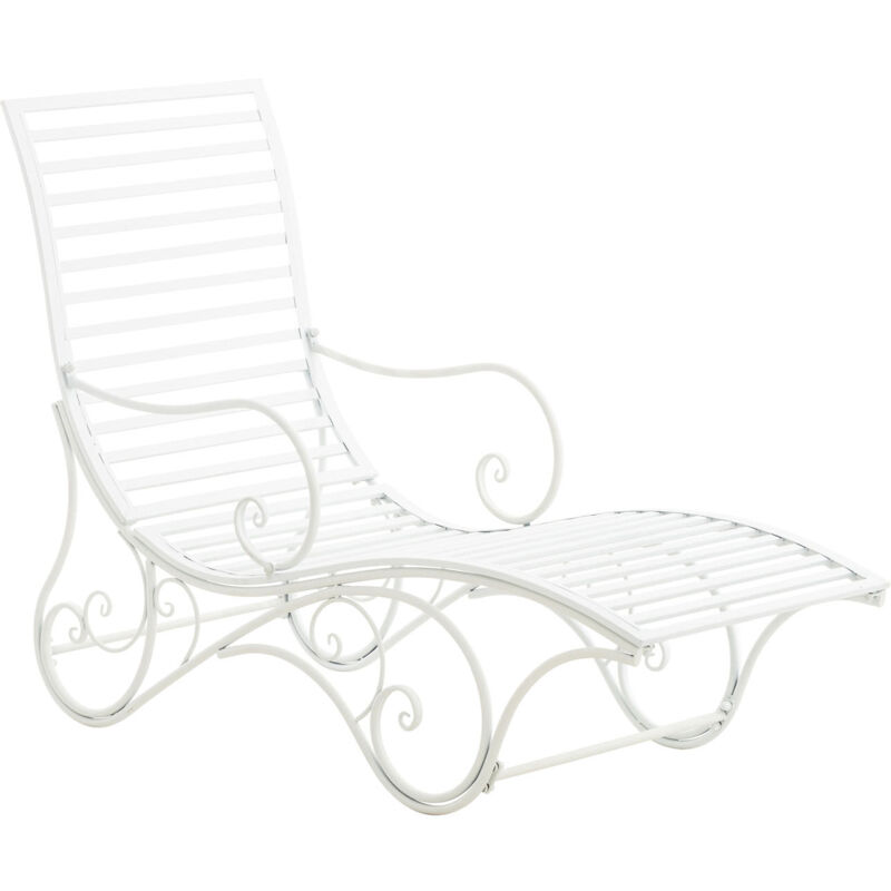 Amiens Garden Derk Chair en fer blanc
