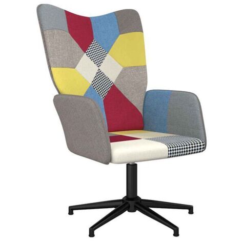 Chaise longue réclinable en tissu patchwork – Canapé lit convertible moderne avec dossier réglable, idéal pour salon, chambre ou espace détente