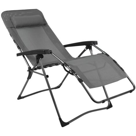 Chaise longue Relax Lounger pour camping WESTFIELD Coloris - Gris foncé