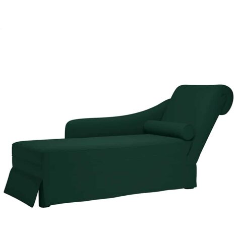 Chaise longue respaldo reposabrazos derecho terciopelo