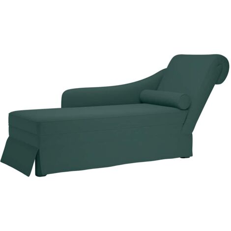 Chaise longue respaldo reposabrazos derecho terciopelo vidaXL