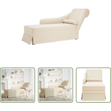 Chaise longue -  Sdraio con Capezzale e Bracciolo Destro in lino