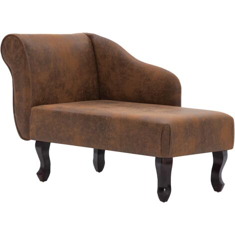 Chaise Longue Marron Daim Similicuir 281371 srChdtQx