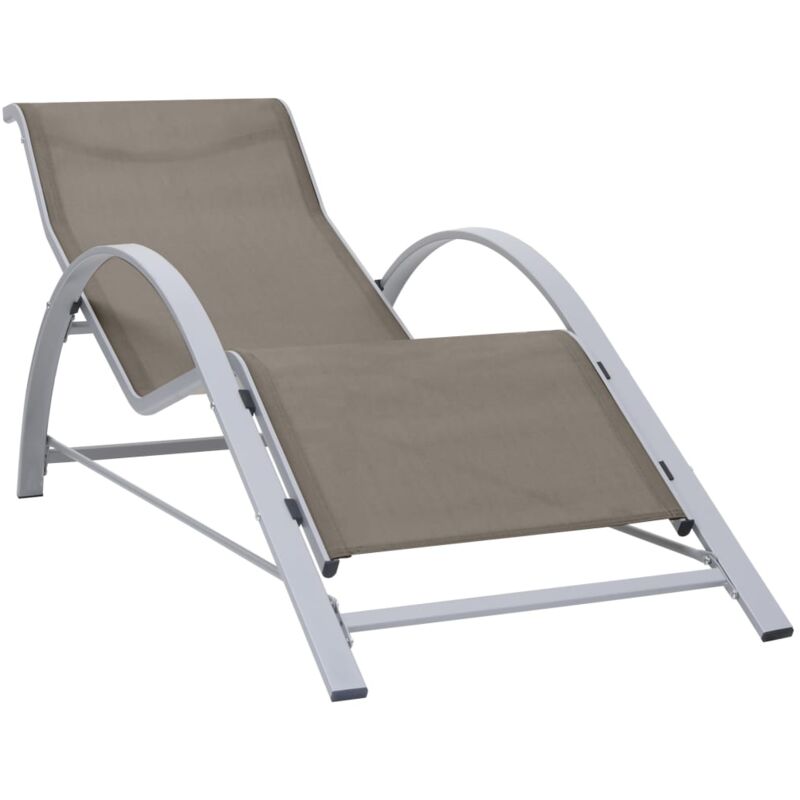 Vidaxl - Chaise longue Textilène et aluminium Taupe