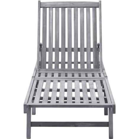 Chaise longue  Transat  Bain de soleil Bois d'acacia solide