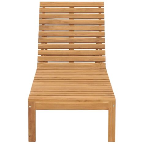 Chaise longue  Transat  Bain de soleil bois de teck solide