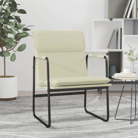 Chaise longue, Transat, Bain de soleil, Chaises de plage Crème 55x64x80 cm Similicuir ZSE1938