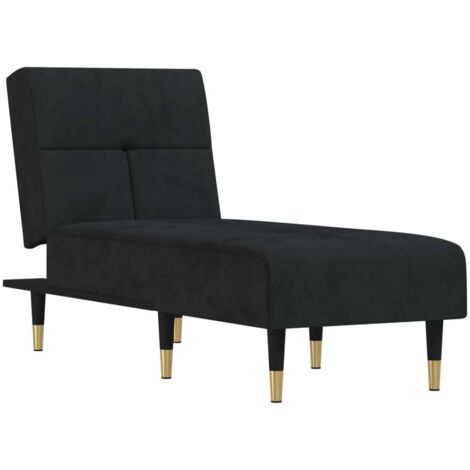 Chaise longue Transat Bain de soleil noir velours