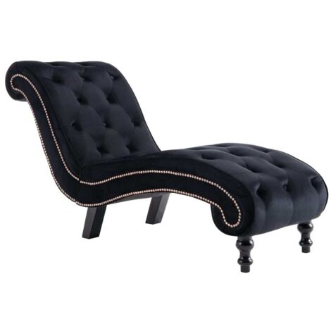 Chaise longue Transat Bain de soleil Noir Velours