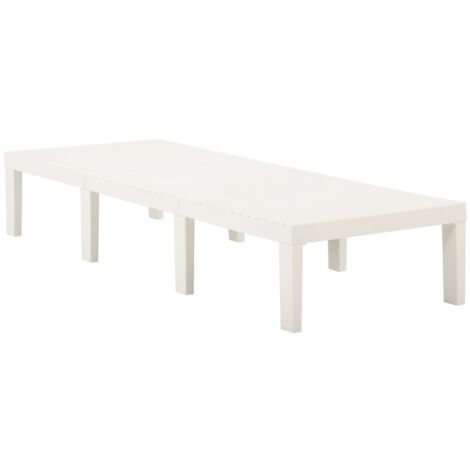 Chaise longue Transat Bain de soleil plastique blanc