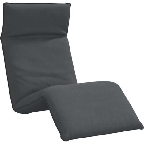 Chaise longue Transat Bain de soleil pliante anthracite 175x54x8,5 cm tissu oxford