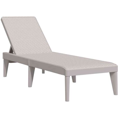 Chaise longue，Bain de soleil，Transat cappuccino 186x60x29 cm PP CFW74648