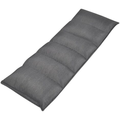 Chaise longue，Bain de soleil，Transat pliable de sol Gris Tissu CFW55391